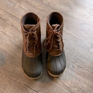 Sperry SCK261491 Lace Up Casual Duck Rain Boots Size 1